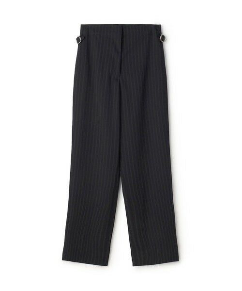 TOMORROWLAND / トゥモローランド その他パンツ | ストライプギャバ ハイウエストストレートパンツ(68 ネイビー系)