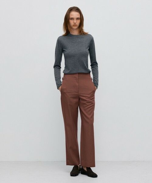 TOMORROWLAND / トゥモローランド その他パンツ | ストライプギャバ ハイウエストストレートパンツ | 詳細1