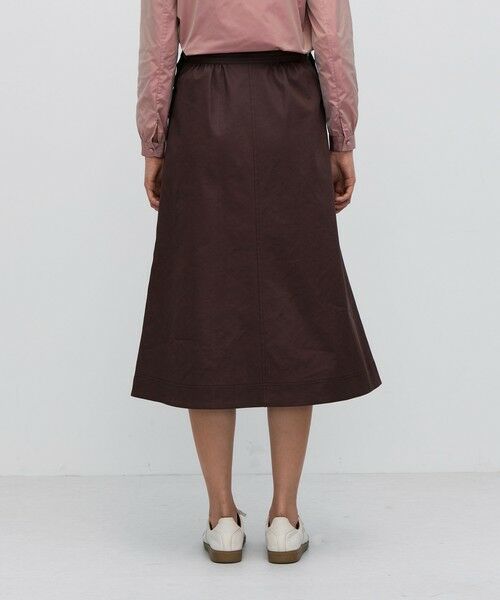 TOMORROWLAND / トゥモローランド ミニ・ひざ丈スカート | コットンポリエステルビンテージギャバジン トラペーズスカート | 詳細4