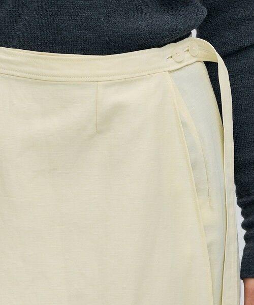 TOMORROWLAND / トゥモローランド ミニ・ひざ丈スカート | ナイロンリネンビンテージギャバジン レースコンビラップスカート | 詳細5