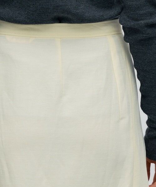 TOMORROWLAND / トゥモローランド ミニ・ひざ丈スカート | ナイロンリネンビンテージギャバジン レースコンビラップスカート | 詳細6