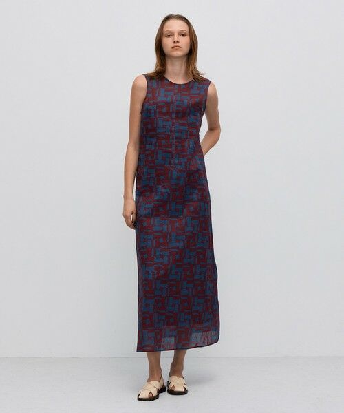 TOMORROWLAND / トゥモローランド ロング・マキシ丈ワンピース | コットンオーガンジープリント ロングワンピース | 詳細1