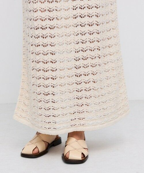 TOMORROWLAND / トゥモローランド ロング・マキシ丈ワンピース | パイルレース ノースリーブロングドレス | 詳細8