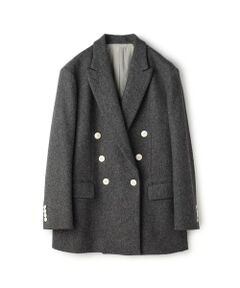 値下げ　トゥモローランド　ジャケット　秋冬用 □ウールサテン オーバーサイズドジャケット｜トゥモローランド