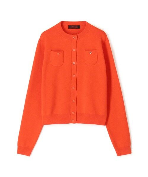 TOMORROWLAND / トゥモローランド カーディガン・ボレロ | コットンカシミヤ クルーネックカーディガン（29 ダークオレンジ）