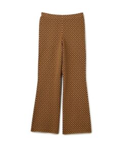 TOMORROWLAND / トゥモローランド ニット・セーター | コットンポリエステル チェックジャカード セミフレアニットパンツ