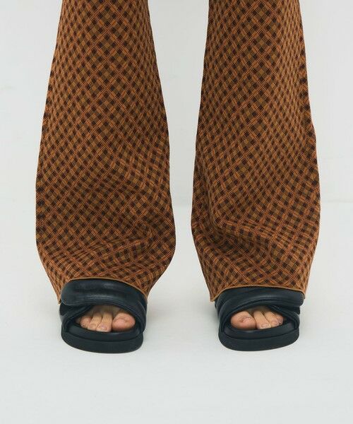 TOMORROWLAND / トゥモローランド ニット・セーター | コットンポリエステル チェックジャカード セミフレアニットパンツ | 詳細7