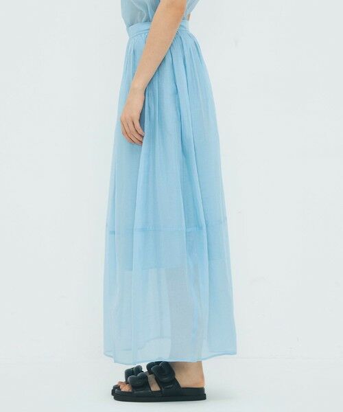 TOMORROWLAND / トゥモローランド ミニ・ひざ丈スカート | コットンシルクオーガンジー ロングスカート | 詳細3