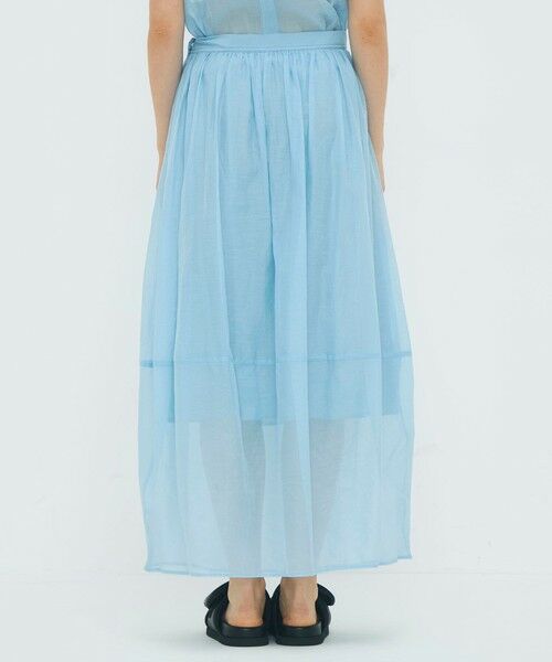 TOMORROWLAND / トゥモローランド ミニ・ひざ丈スカート | コットンシルクオーガンジー ロングスカート | 詳細4