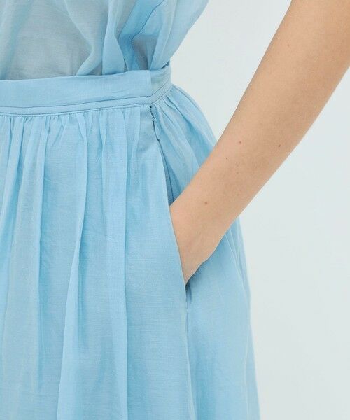 TOMORROWLAND / トゥモローランド ミニ・ひざ丈スカート | コットンシルクオーガンジー ロングスカート | 詳細7