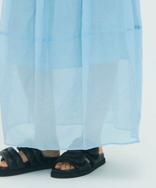 TOMORROWLAND / トゥモローランド ミニ・ひざ丈スカート | コットンシルクオーガンジー ロングスカート | 詳細8