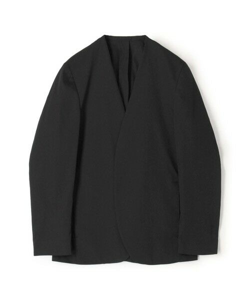 TOMORROWLAND/トゥモローランド ストレッチベンタイル ノーカラージャケット 19 ブラック S