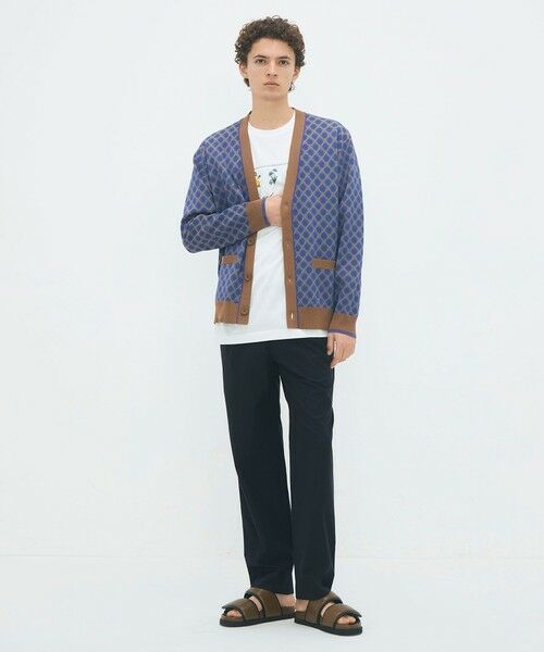 TOMORROWLAND / トゥモローランド ニット・セーター | コットンポリエステル チェックジャカード Vネックカーディガン | 詳細1