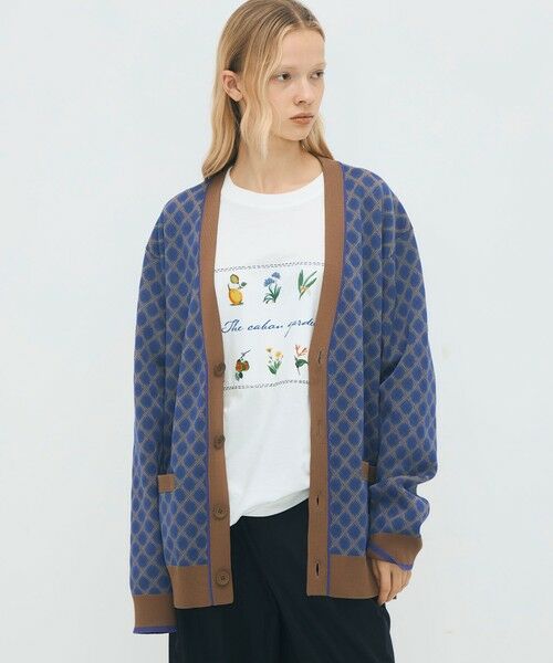 TOMORROWLAND / トゥモローランド ニット・セーター | コットンポリエステル チェックジャカード Vネックカーディガン | 詳細10