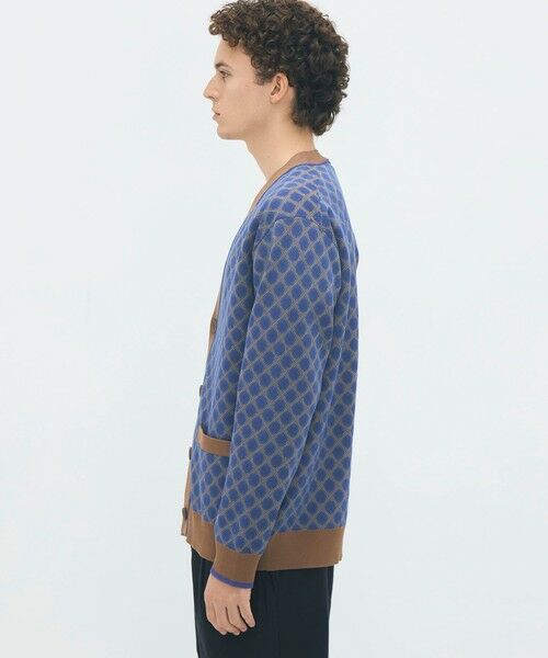 TOMORROWLAND / トゥモローランド ニット・セーター | コットンポリエステル チェックジャカード Vネックカーディガン | 詳細3