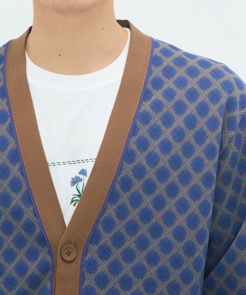 TOMORROWLAND / トゥモローランド ニット・セーター | コットンポリエステル チェックジャカード Vネックカーディガン | 詳細5