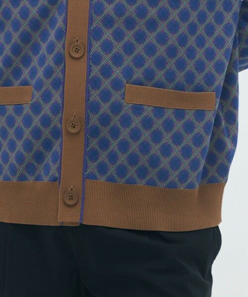 TOMORROWLAND / トゥモローランド ニット・セーター | コットンポリエステル チェックジャカード Vネックカーディガン | 詳細8