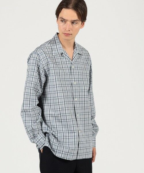 TOMORROWLAND / トゥモローランド シャツ・ブラウス | コットンリネン オープンカラーロングスリーブ チェックシャツ ALUMO | 詳細1