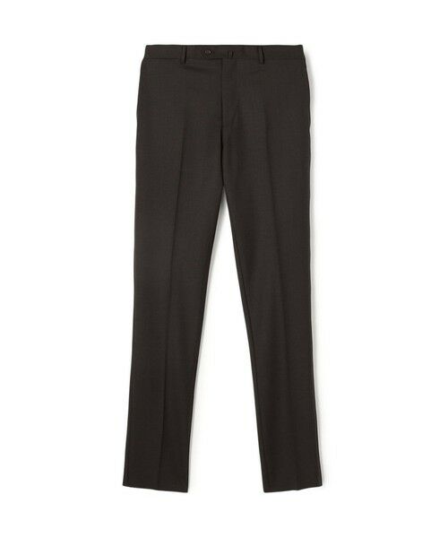 TOMORROWLAND/トゥモローランド SUPER120'Sウール ストレッチ ノープリーツスラックス 49 ダークブラウン 50