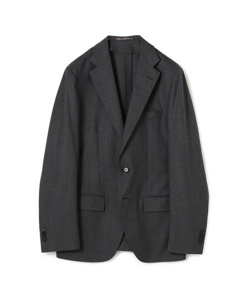 SUPER120'Sウール ストレッチ シングルブレステッド 2B