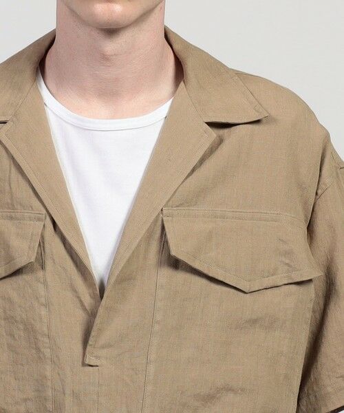 TOMORROWLAND / トゥモローランド シャツ・ブラウス | HAVERSACK ATTIRE リネン ダブルポケットハーフスリーブシャツ | 詳細5