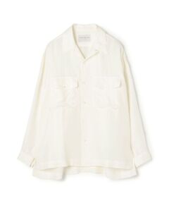 TOMORROWLAND / トゥモローランド シャツ・ブラウス | シルク オープンカラー ダブルポケット ロングスリーブシャツ