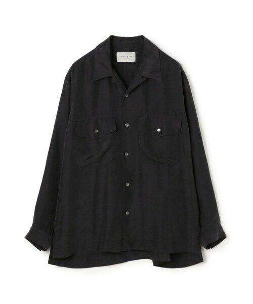 TOMORROWLAND / トゥモローランド シャツ・ブラウス | シルク オープンカラー ダブルポケット ロングスリーブシャツ(19 ブラック)