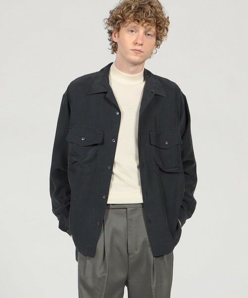 TOMORROWLAND / トゥモローランド シャツ・ブラウス | シルク オープンカラー ダブルポケット ロングスリーブシャツ | 詳細1