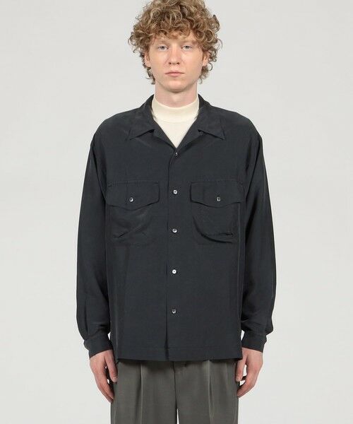 TOMORROWLAND / トゥモローランド シャツ・ブラウス | シルク オープンカラー ダブルポケット ロングスリーブシャツ | 詳細2