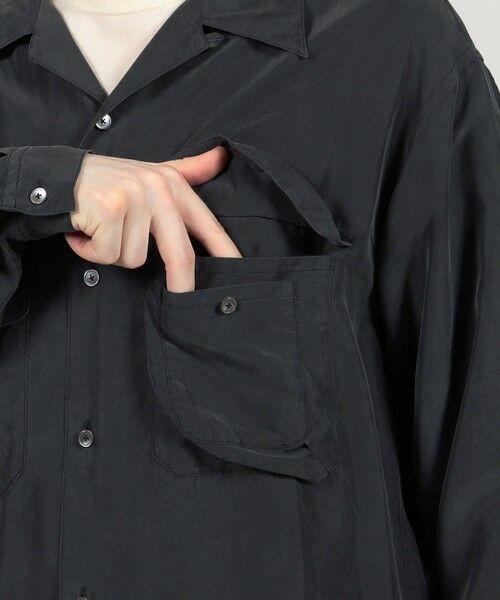 TOMORROWLAND / トゥモローランド シャツ・ブラウス | シルク オープンカラー ダブルポケット ロングスリーブシャツ | 詳細9