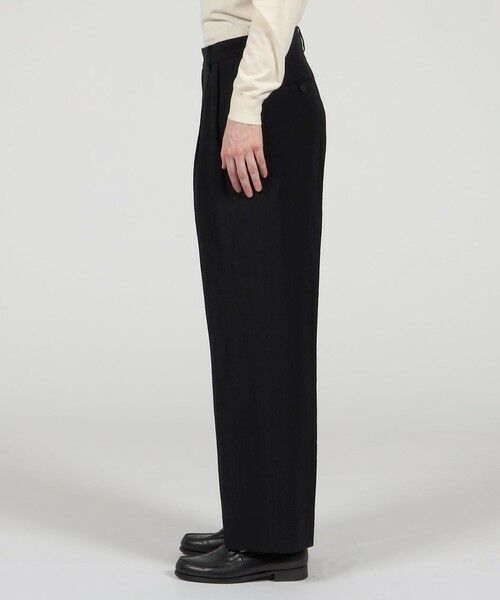 TOMORROWLAND / トゥモローランド スラックス・ドレスパンツ | ウールリネンコットン 2タックワイドストレートパンツ | 詳細2