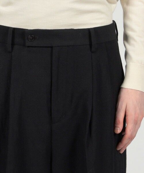TOMORROWLAND / トゥモローランド スラックス・ドレスパンツ | ウールリネンコットン 2タックワイドストレートパンツ | 詳細4