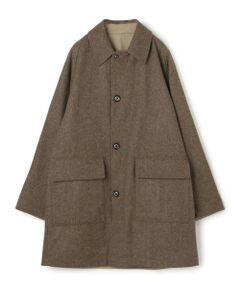 CULLNI ブラウン ステンカラーコート CULLNI（クルニ）の「STUDIOUS別注 ZIP CHECK COAT（ステン