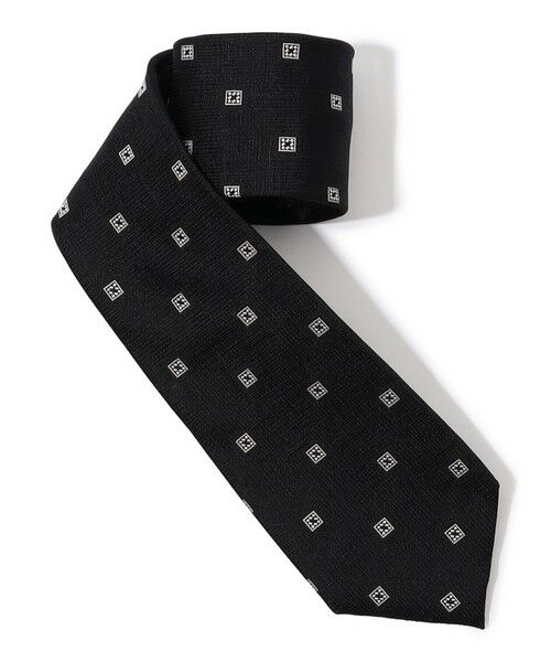 TOMORROWLAND / トゥモローランド ネクタイ | TOMORROWLAND シルクジャガード 小紋柄ネクタイ(18 ブラック系)