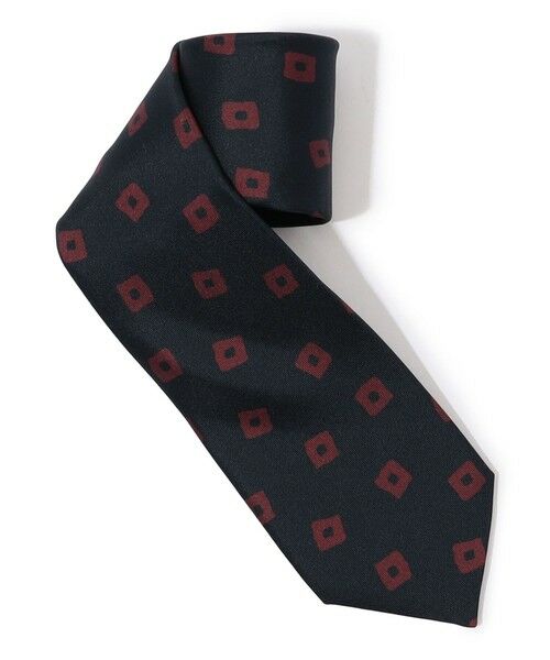 TOMORROWLAND / トゥモローランド ネクタイ | TOMORROWLAND シルクプリント 小紋柄ネクタイ(66 ネイビー系)