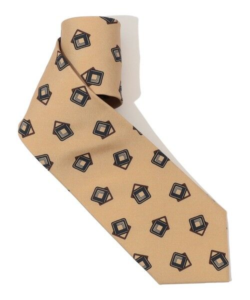TOMORROWLAND / トゥモローランド ネクタイ | ERRICO FORMICOLA シルクプリント 小紋柄ネクタイ(42 ベージュ系)