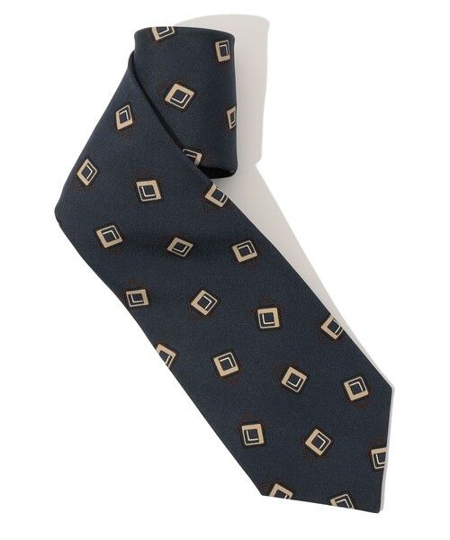TOMORROWLAND / トゥモローランド ネクタイ | ERRICO FORMICOLA シルクプリント 小紋柄ネクタイ(68 ネイビー系)