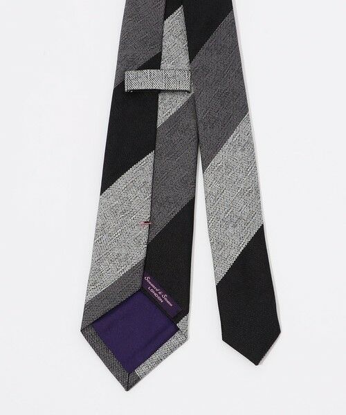 TOMORROWLAND / トゥモローランド ネクタイ | Seaward ＆ Stearn シルクジャガード レジメンタルストライプネクタイ | 詳細2
