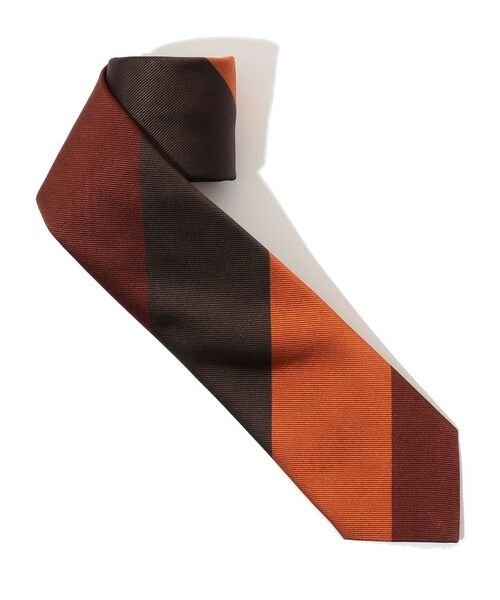 TOMORROWLAND / トゥモローランド ネクタイ | Seaward & Stearn シルクジャガード レジメンタルストライプネクタイ(48 ブラウン系)