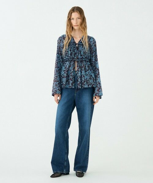 TOMORROWLAND / トゥモローランド シャツ・ブラウス（半袖以外） | セルロースポリエステルプリント ギャザーブラウス | 詳細1