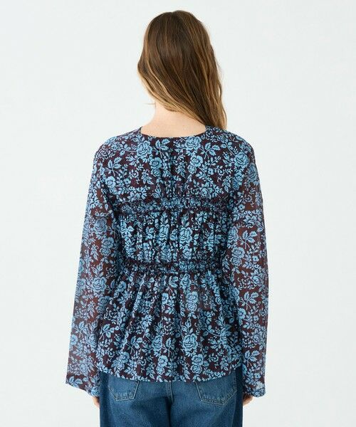 TOMORROWLAND / トゥモローランド シャツ・ブラウス（半袖以外） | セルロースポリエステルプリント ギャザーブラウス | 詳細4