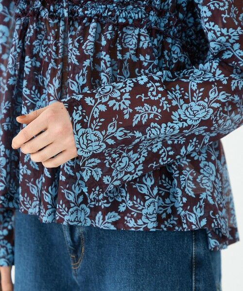 TOMORROWLAND / トゥモローランド シャツ・ブラウス（半袖以外） | セルロースポリエステルプリント ギャザーブラウス | 詳細6
