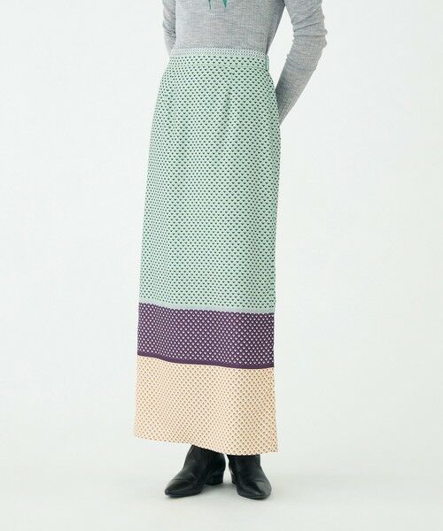 TOMORROWLAND / トゥモローランド ロング・マキシ丈スカート | パネルプリント ナロースカート | 詳細2