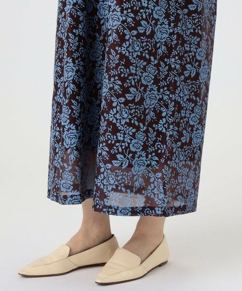 TOMORROWLAND / トゥモローランド ロング・マキシ丈ワンピース | セルロースポリエステルプリント クルーネックワンピース | 詳細7