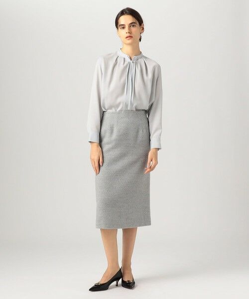 TOMORROWLAND / トゥモローランド シャツ・ブラウス（半袖以外） | スムースサテン ストリングネックブラウス | 詳細1