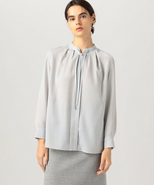 TOMORROWLAND / トゥモローランド シャツ・ブラウス（半袖以外） | スムースサテン ストリングネックブラウス | 詳細2