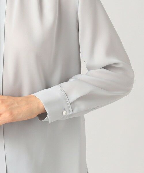 TOMORROWLAND / トゥモローランド シャツ・ブラウス（半袖以外） | スムースサテン ストリングネックブラウス | 詳細8