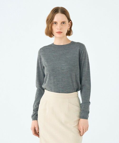 TOMORROWLAND / トゥモローランド ニット・セーター | シルケットウール クルーネックプルオーバー | 詳細10