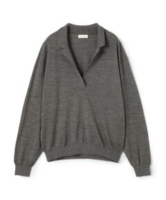 TOMORROWLAND / トゥモローランド ニット・セーター | シルケットウール オープンカラープルオーバー