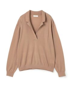 TOMORROWLAND / トゥモローランド ニット・セーター | シルケットウール オープンカラープルオーバー